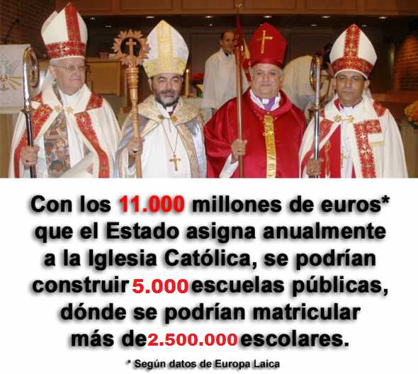 Algunos datos sobre la financiación de la iglesia católica en España. – La  Santa Mambisa